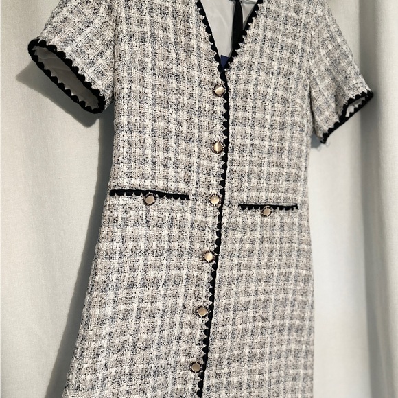 Pomander place White Tweed Josephine Dress - Picture 3 of 3